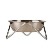 Bendo New Meow Pet Cat Bowl Chrome on Chrome