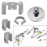 Mercury Bravo 1 Zinc Anode Kit Bravo One Includes Hardware CMBRAVO1KITZ NEW