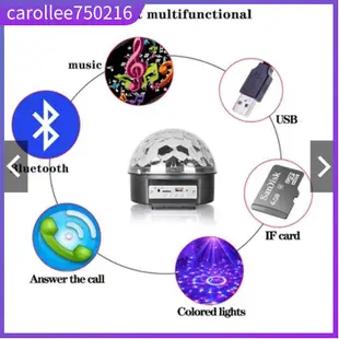 LED Light Crystal Magic Ball Light MP3 USB Bluetooth Speaker