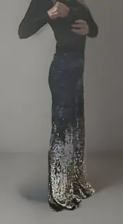 NEW Alice + Olivia Sequin Wide Leg Pants- SUPER Comfortable Size XS
