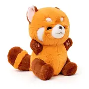 Catzon Squinting Red Panda Pillow Plush Toy Gift for Kids-Sitting