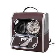 Puppy Carrier Backpack - Expandable Cat Backpacks | Large Cat Backpack, Pet Carrier for Small Dogs, Breathable Design, Secure & Comfortable for Small Chi