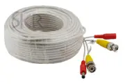 Sikker 60 ft feet CCTV BNC Video 12v DC Power cable cord for Security camera DVR