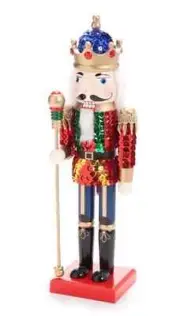 Home Accents Limited Edition 14" Wooden Sequin Embellished King Nutcracker