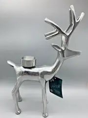 Jaclyn Smith Collection Reindeer Tealight Holder Midnight Clear - Vintage