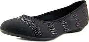 [Karen Scott] Womens Ralleigh Nylon Slip On Ballet Flats Black 9.5 Medium (B,M)