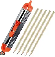 Contour Gauge Adjustable Contour Profile Gauge Irregular Shape Copy Profile Duplicator High Precision Outline Measuring Contour Ruler with Pencil for Corners Woodworking