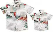 [AWIBMK] Daddy and Me Matching Outfits Hawaiian Father