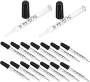 Healeved 30pcs Glass Droppers with Scale Liquid Pipettes for Essential Oils Cosmetics and Durable Safe Easy to Use for Precise Liquid Measurement
