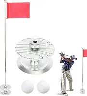 Putting Green Cups and Flags - Golf Hole Cup for Backyard Practice | Practice Putting Green Flags, Retractable Golf Pole Pin Flagpole, Golf Flag Sticks for Yard Backyard