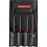 PB Swiss Tools PB 8681.Set CBB PickTool, SwissGrip Handle, 4 Pcs In Roll-Up Case