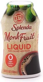 Splenda Monk Fruit Liquid, Zero Calorie Sweetener Drops, 1.68 Ounce Bottle (Pack of 1), 68 Fl Ounce