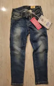 NWT SCOTCH R'BELLE "LE VOYAGE- PARADISE BIRD" SUPER SKINNY JEAN ADJ WAIST 4YR