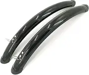 GDPKIALSLZ, Set Retro Bicycle Fixed Gear Bike Durable Bicycle Practical Accessories, Bike Fenders(Black)