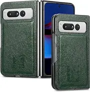 Genuine Leather Case for Google Pixel Fold 5G 2023, All-Inclusive Anti-Drop Case, Top Layer Cowhide Back Phone Cover Light and Thin Protection