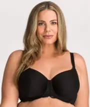 Fayreform Lace Perfect Contour Spacer Bra - Black 10G F72-589 Plus Size Bra - Afterpay Available