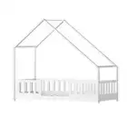 Bed Frame Wooden Kids House Single Frame White PAVO