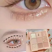 Black Matte Glitter Eye Pigment 9 Colors Eye Shadow Makeup Eyeshadow Palette