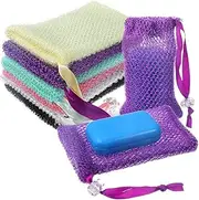 Mesh Soap Bags for Soap Bars, ValueBargain 6 Pack Exfoliating Net Holder for Bath and Shower Suitable for Quick Drying and Convenient Storage Solutions