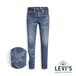 【LEVIS】女款 LMC MIJ日本製 721高腰緊身窄管牛仔長褲/日本職人磨損雕花工藝/靛藍赤耳/及踝款 熱賣單品