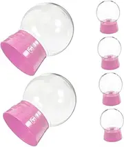SOLUSTRE 6pcs Clear Plastic Snow Globe Jars with Screw Off Cap Fillable Craft Decoration for DIY Projects for Christmas Home Decor and Creative