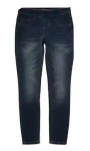 Justice Girls Denim Jeggings Blue 20 Plus Medium Wash Elastic Waist Pull On