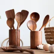 Wooden Non-stick Pan Kitchenware Wooden Turner Long Handle Cutlery