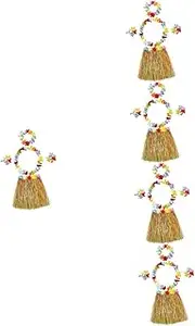 LIFKOME Grass Skirt Suit Dance Performance Skirt Party Decorations Halloween Costume Beach Decorations Costume Tropical Decorations Party Sequin Pirate Kit Plastic Colorful