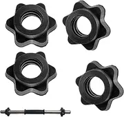 Bar Locks for Weightlifting,Barbell Lock Weight Collars | 4X Weight Collars, Barbell Collar Clamps, Hex Nut Dumbbell Collars for Weight Lifting Fitness Training
