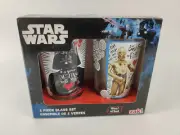 STAR WARS Valentines Day Glassware Set 2Pk Glass 16oz Zak Designs NEW