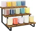 3 Tier Wooden Display Riser Stand, Portable Products Display Shelf, 3 Step Strai