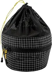 Cookware Bag Camping,Drawstring Camp Tableware Pouch | Waterproof Picnic Cookware Organizer, Portable Camp Flatware Storage Pouch for Outdoor, Black, Refer to description, Unisex