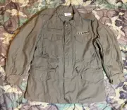 USGI 1960's Vietnam War, Coat Man's Field Olive Green 107, M-1951, Short Medium