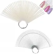 Ozoffer 200X False Fake Nail Polish Color Display Wheel Chart Ring Tips Swatch Sticks
