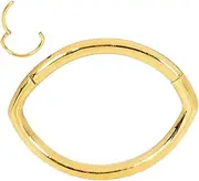 [365 Sleepers] 316L Surgical Steel 16G 8mm 10mm Oval Hinged Hoop Segment Nose Ring Helix Tragus Septum Unisex Earring Body Piercing Jewelry