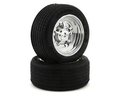 Kyosho Fazer Pre-Mounted Vintage Sedan Tires (Chrome) (2)