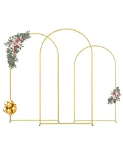 Metal Arch Backdrop Stand Set of 3 Stand with Case Connection for Wedding