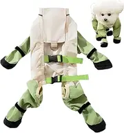 Dog Nappy Suspenders - Boots Ensure a Snug Fit Dog Boot Legging | Reflective Strips Leg Pants Boots Dog | Walking Hiking Booties-Small Outdoor Play and Exercise