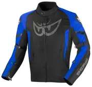 Berik Tourer Evo waterproof Motorcycle Textile Jacket, black-blue, Size 58 for Men Black Blue