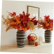 Thanksgiving Decorations - 9Pcs Fall Decor Artificial Flowers Orchid Maple