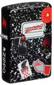 Zippo 46707, Notebook/Composition Book Design, 540 Matte Color Lighter, NEW