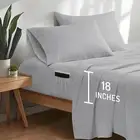 Extra Deep Pocket Queen Size Sheet Set – 4 Pieces Bedsheets with Coolmax Moistur