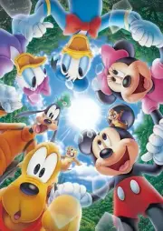 TENYO Let's connect the hearts Mickey Friends 108pcs 18.2x25.7cm Jigsaw Puzzles