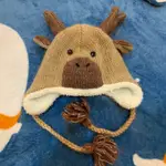 KNITWITS兒童麋鹿毛線帽。聖誕節童裝。男童女童都適用。1歲童可以戴。相當保暖（二手）