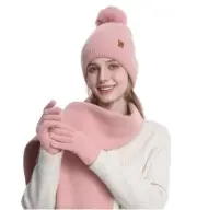 Tunatch 3-piece set knit hat muffler gloves winter brushed lining cold p 115