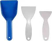 Maram Plastic Refrigerator Ice Shovel Set of 3 - Multi-purpose Ice Scrapers - Blue, White - ABS Plastic