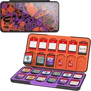 THELIFELICIOUS Switch Game Card Storage Box for Nintendo Switch/Switch OLED/Switch Lite, Gradient Colour Lining Games Card Holder with 48 Game Card Slots & 24 Micro SD Card Slots.