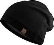 [Golden Kocoon] E-M-F Organic Cotton & Bamboo Viscose blend Slouch Beanie with a Bamboo Lyocell Faraday Fabric Silver Liner - Adult Size in Black -5-g, Cell Towers,Bluetooth,Smart meter & WiFi- Cocoon