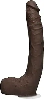 Doc Johnson Signature Series - Isiah Maxwell - 10 Inch Realistic ULTRASKYN Dildo with Removable Vac-U-Lock Suction Cup - F-Machine & Harness Compatible - for Adults Only, Chocolate