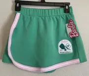 Barbie Pickleball Skort Skirt Juniors Teens Size XS Pull-On Green Stretch Sports